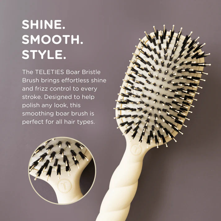 Boar Bristle Hair Brush - Teleties