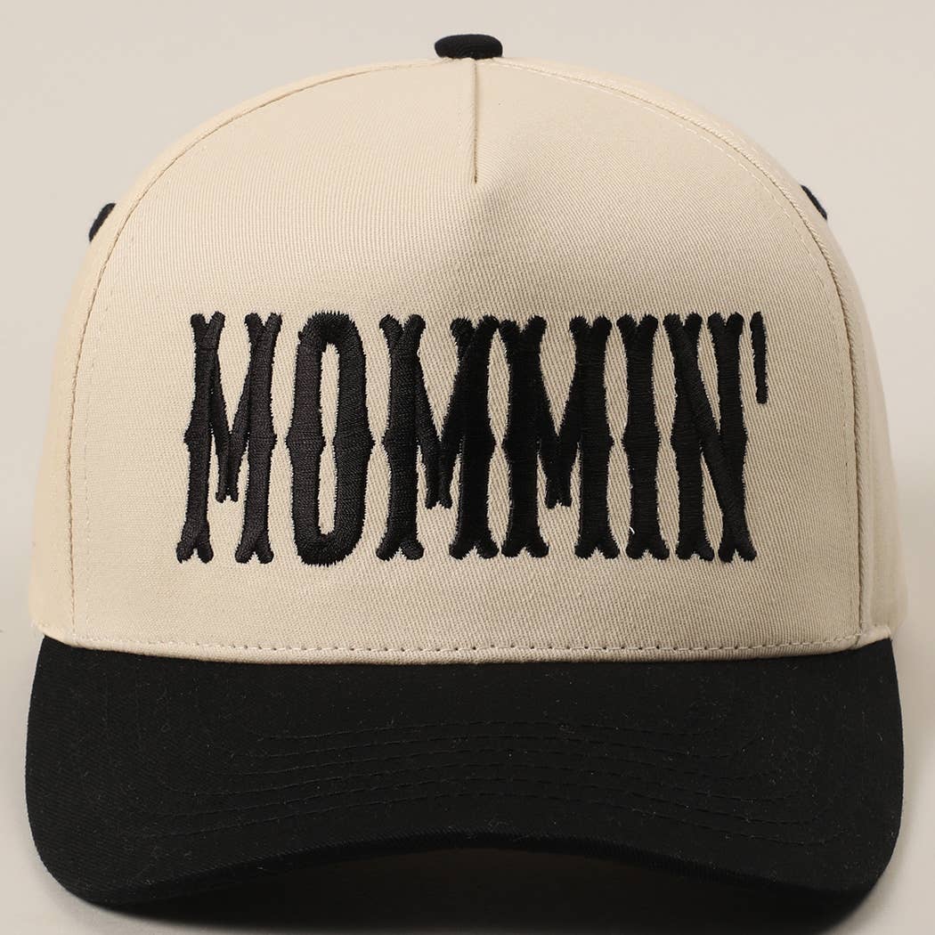 MOMMIN' Embroidered Two-Tone Trucker Hat