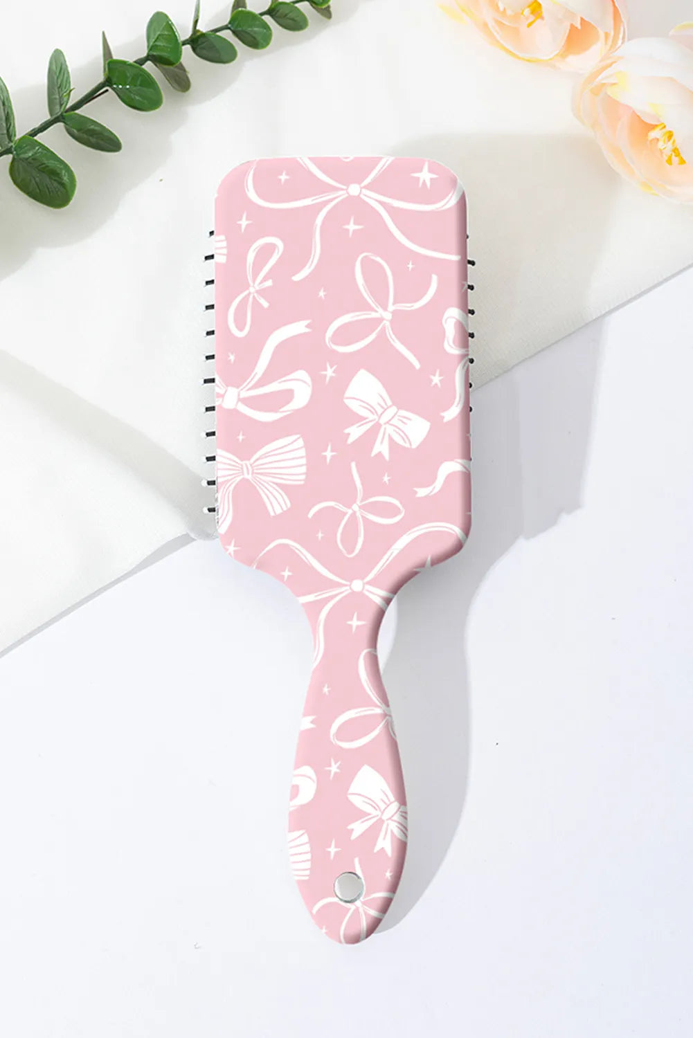 Pretty in Pink Bow Hairbrush