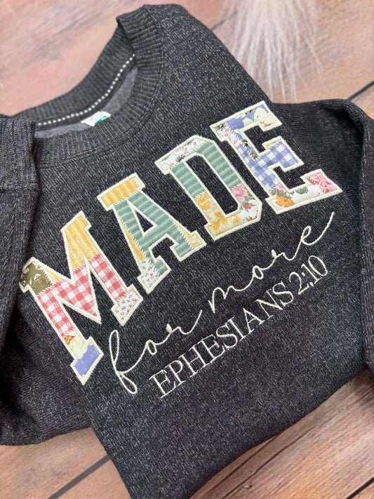 Made For More Fabric Applique Embroidery