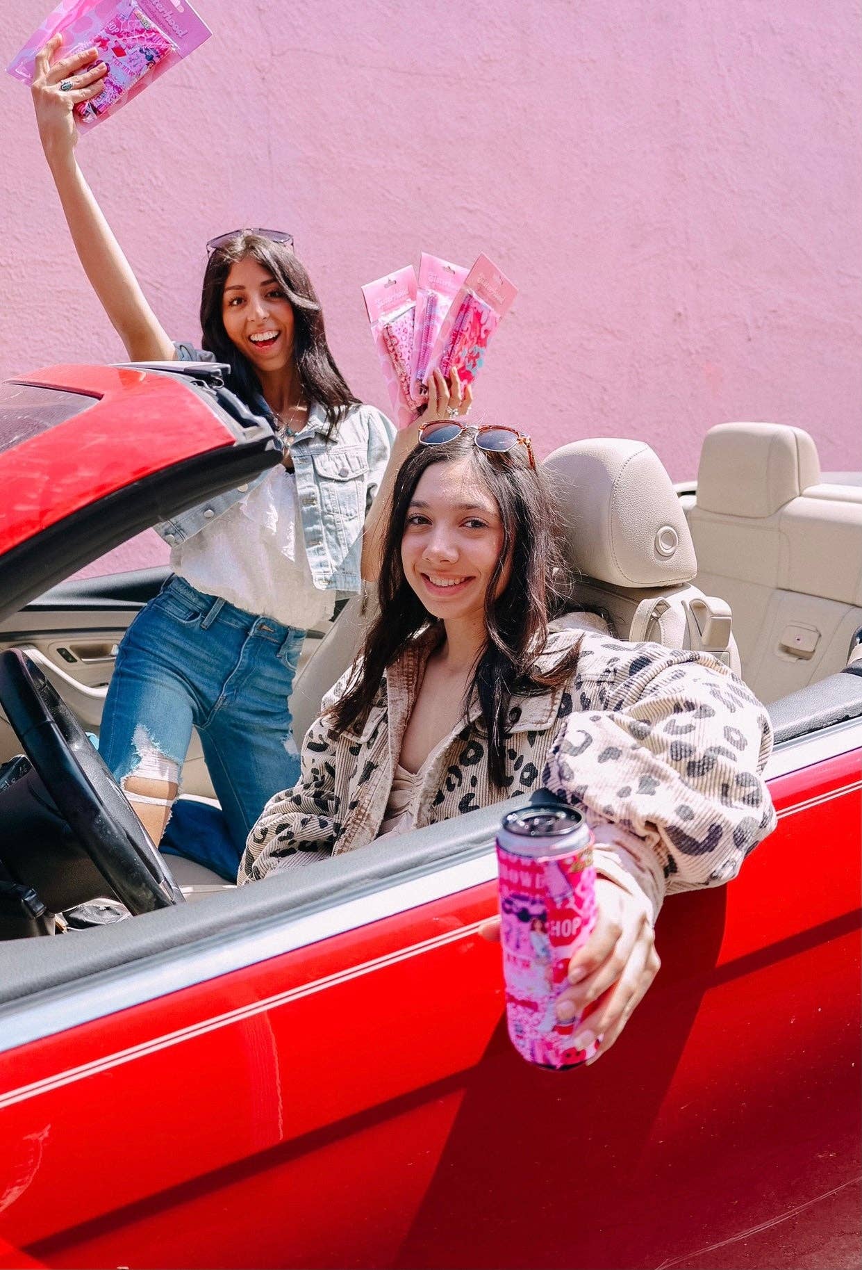 Sassy Leopard Sips Koozie Set