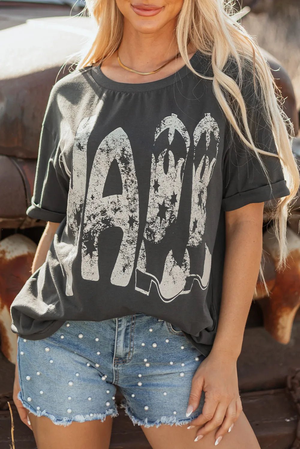 Y’all Cowgirl Up Vintage Tee