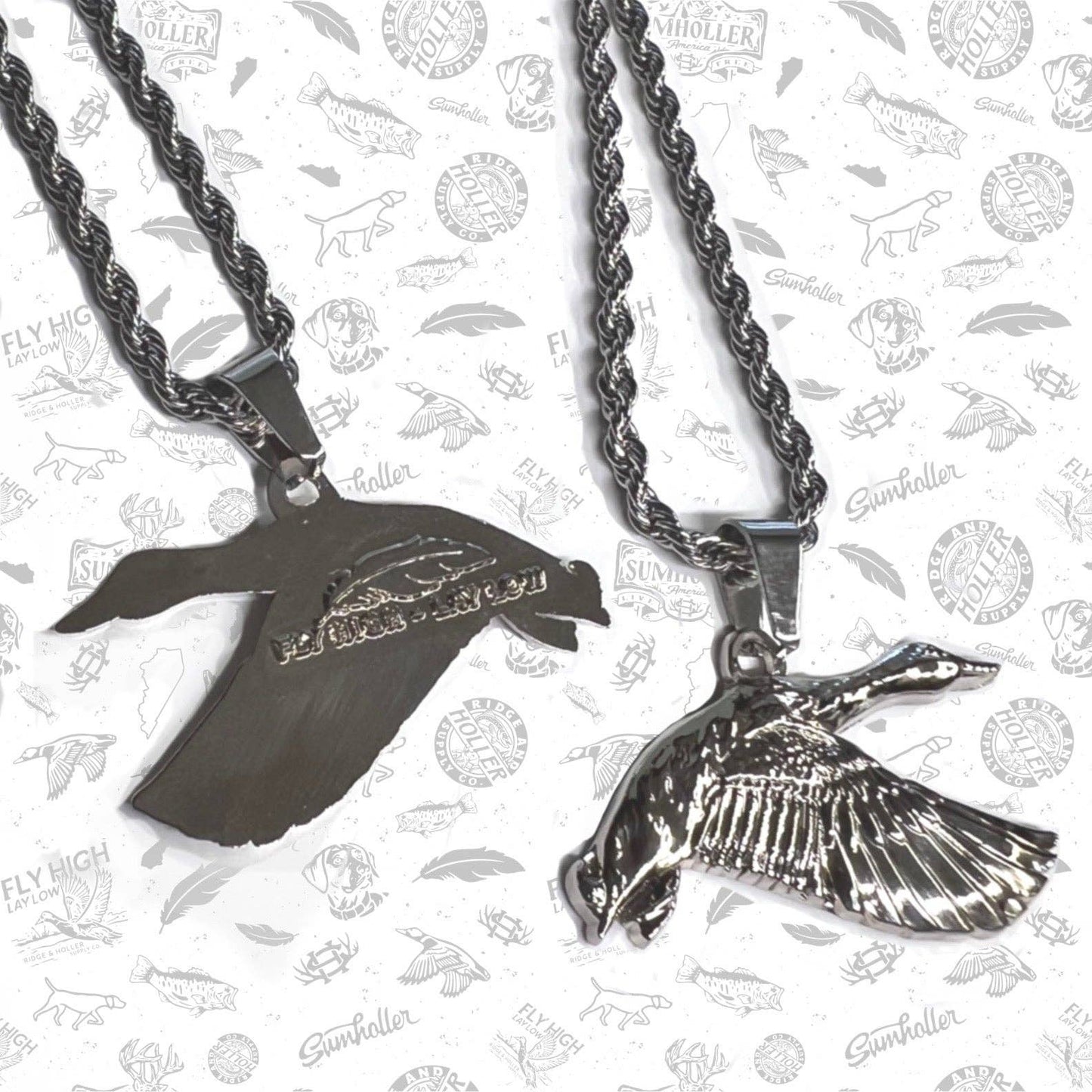 Mallard Stainless Steel Necklace and Pendant