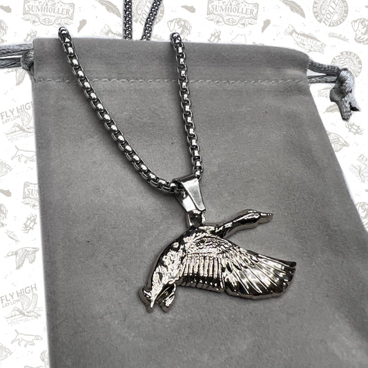 Mallard Stainless Steel Necklace and Pendant
