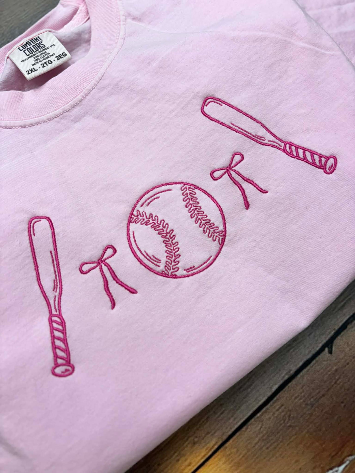 Ball & Bat Coquette Embroidery