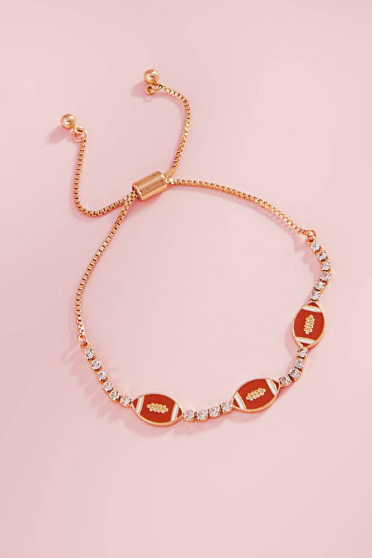 Triple Play Football Stretch Bracelet