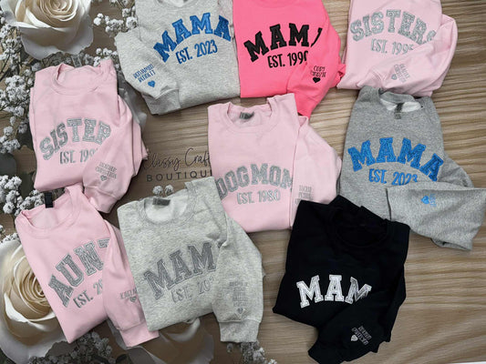 Glitter Applique  Family Title - Est Year