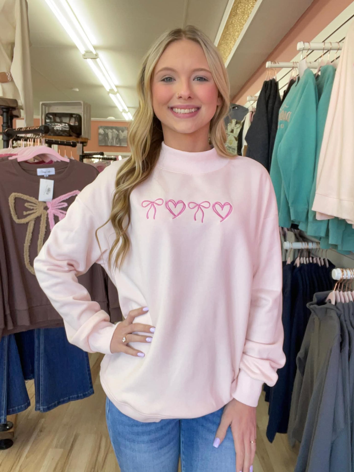 Sweetheart Bows Crewneck