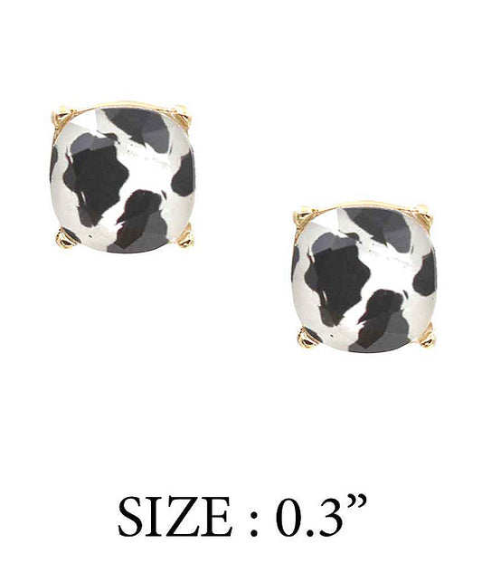 Small Black Cowhide Studs